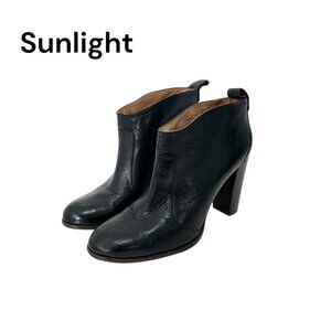 Louise Et Cie Womens SZ 8.5M High Heeled Black Leather Ankle Booties